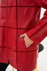 The Prado Reversible Red Leather Jacket