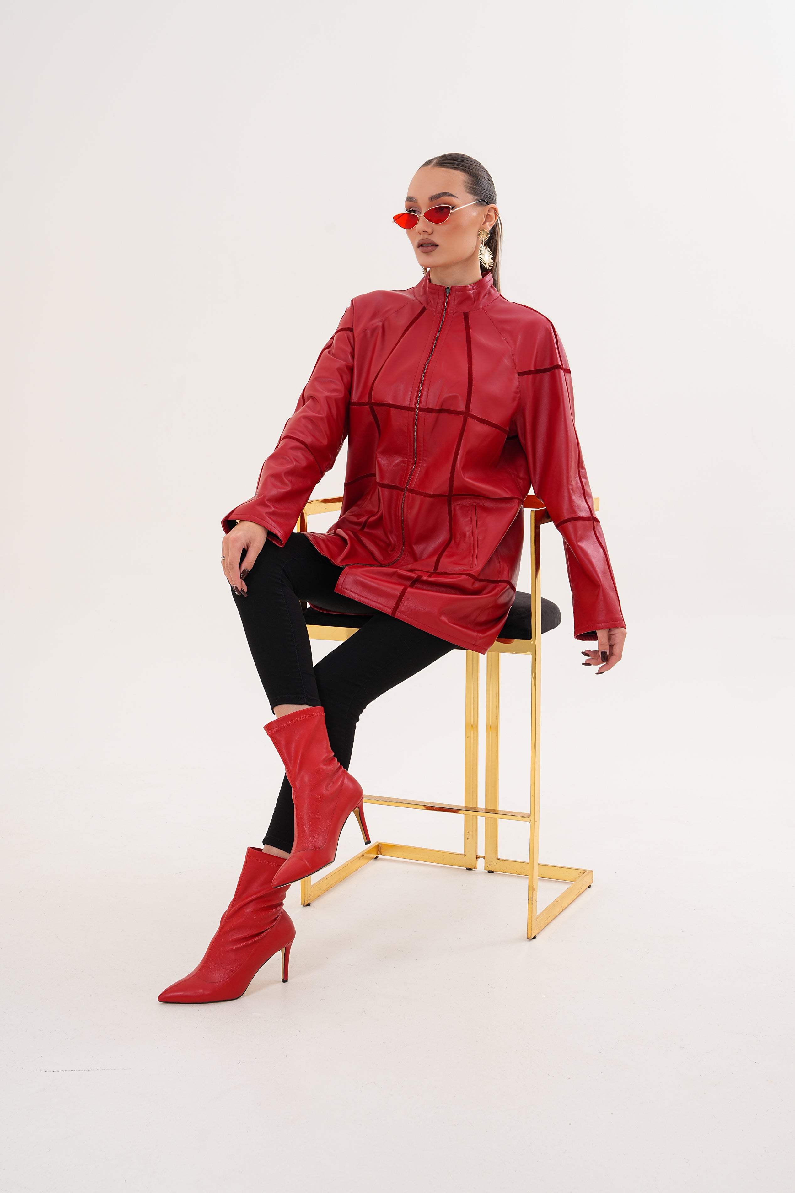 The Prado Reversible Red Leather Jacket