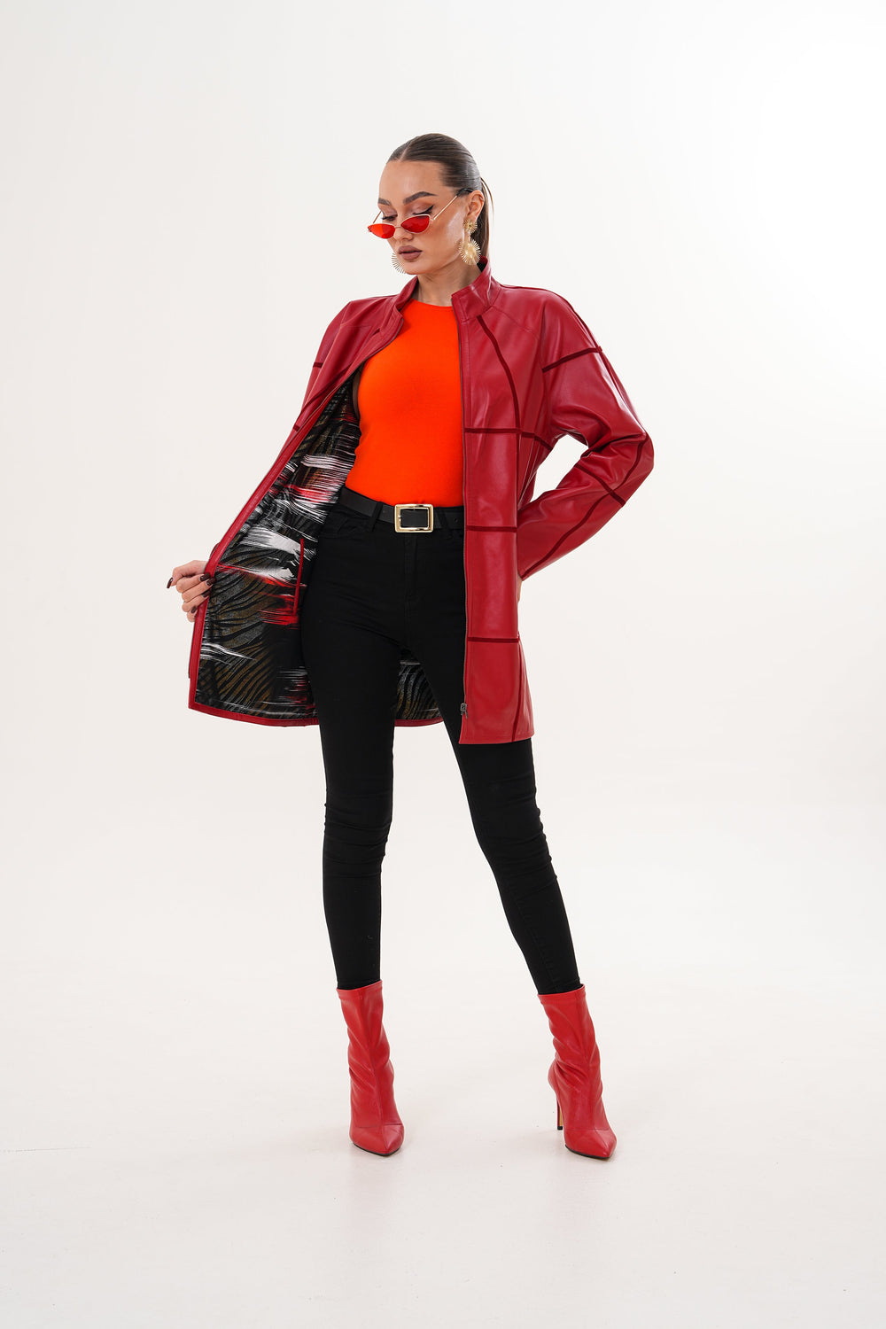 The Prado Reversible Red Leather Jacket