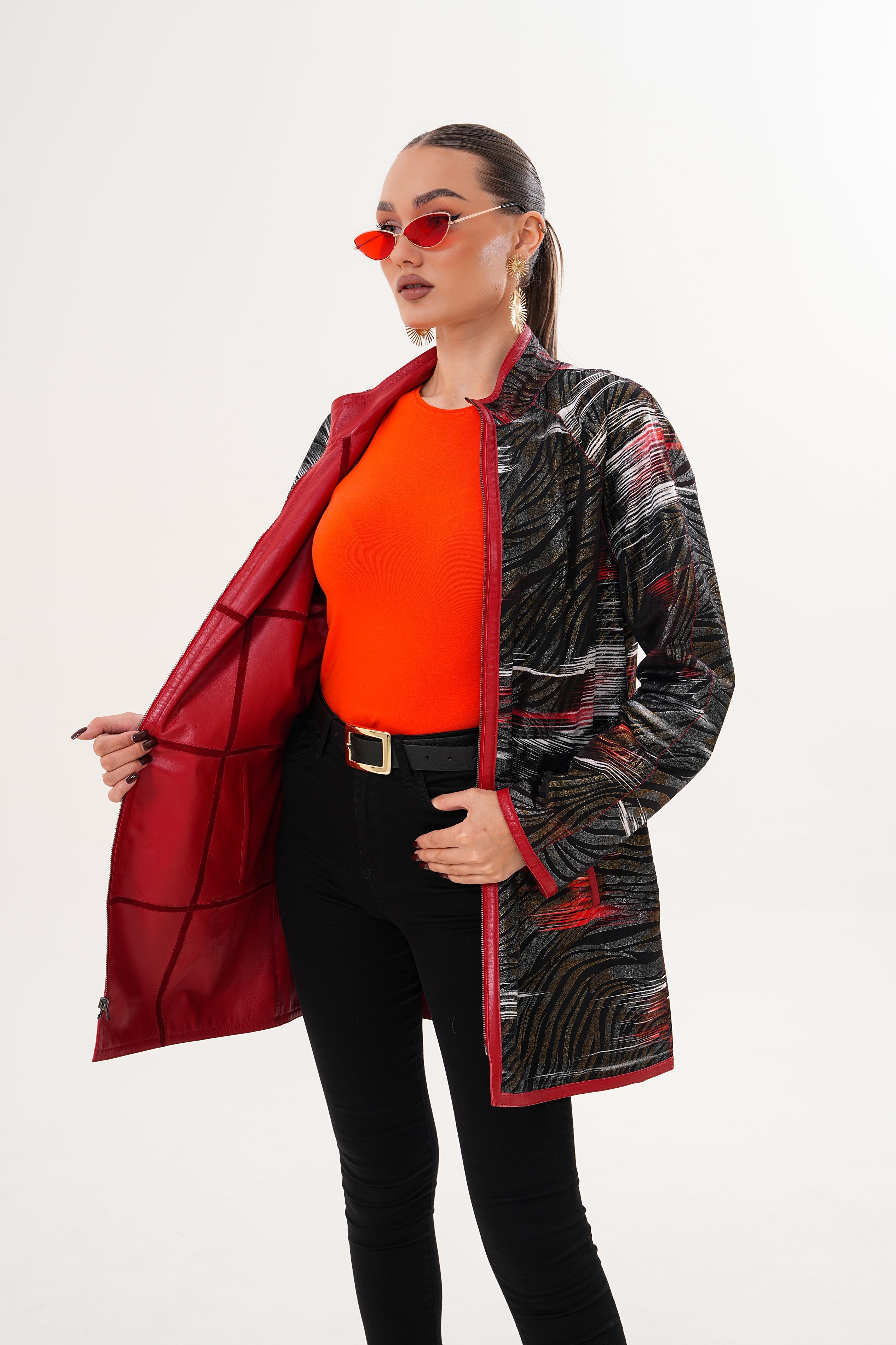 The Prado Reversible Red Leather Jacket