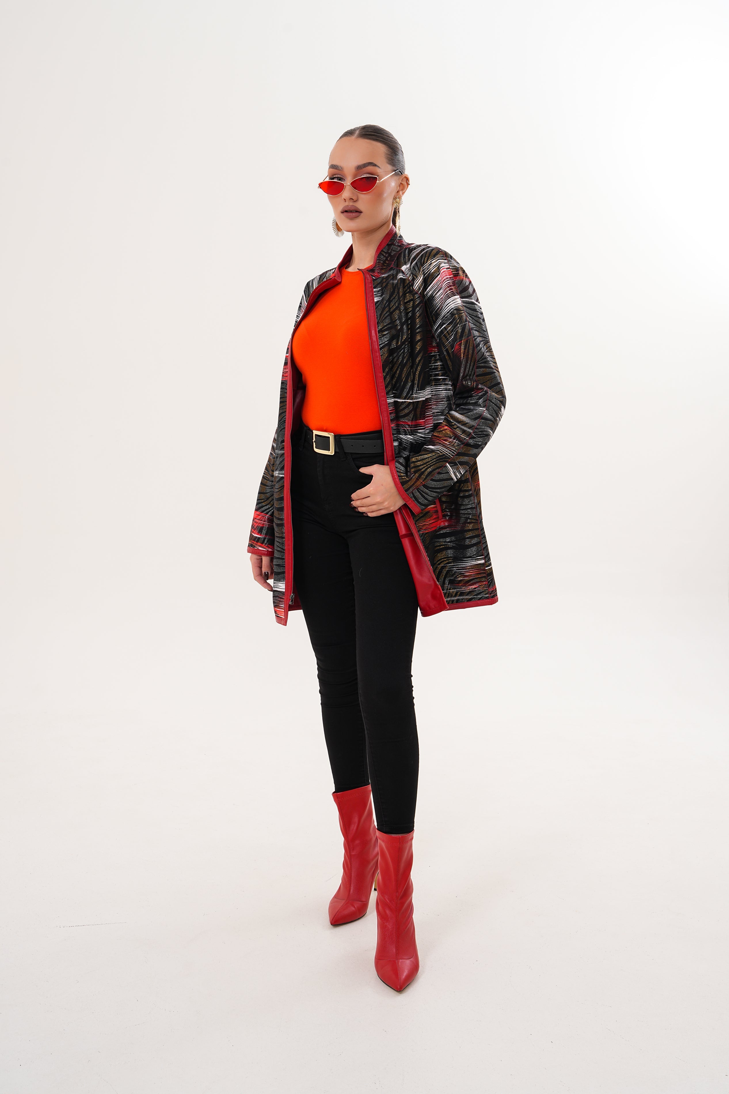 The Prado Reversible Red Leather Jacket