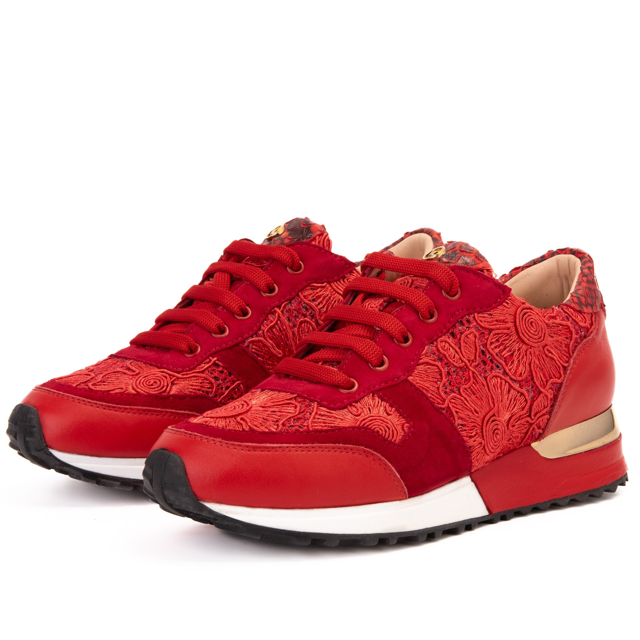 The Noir Red Leather Sneaker