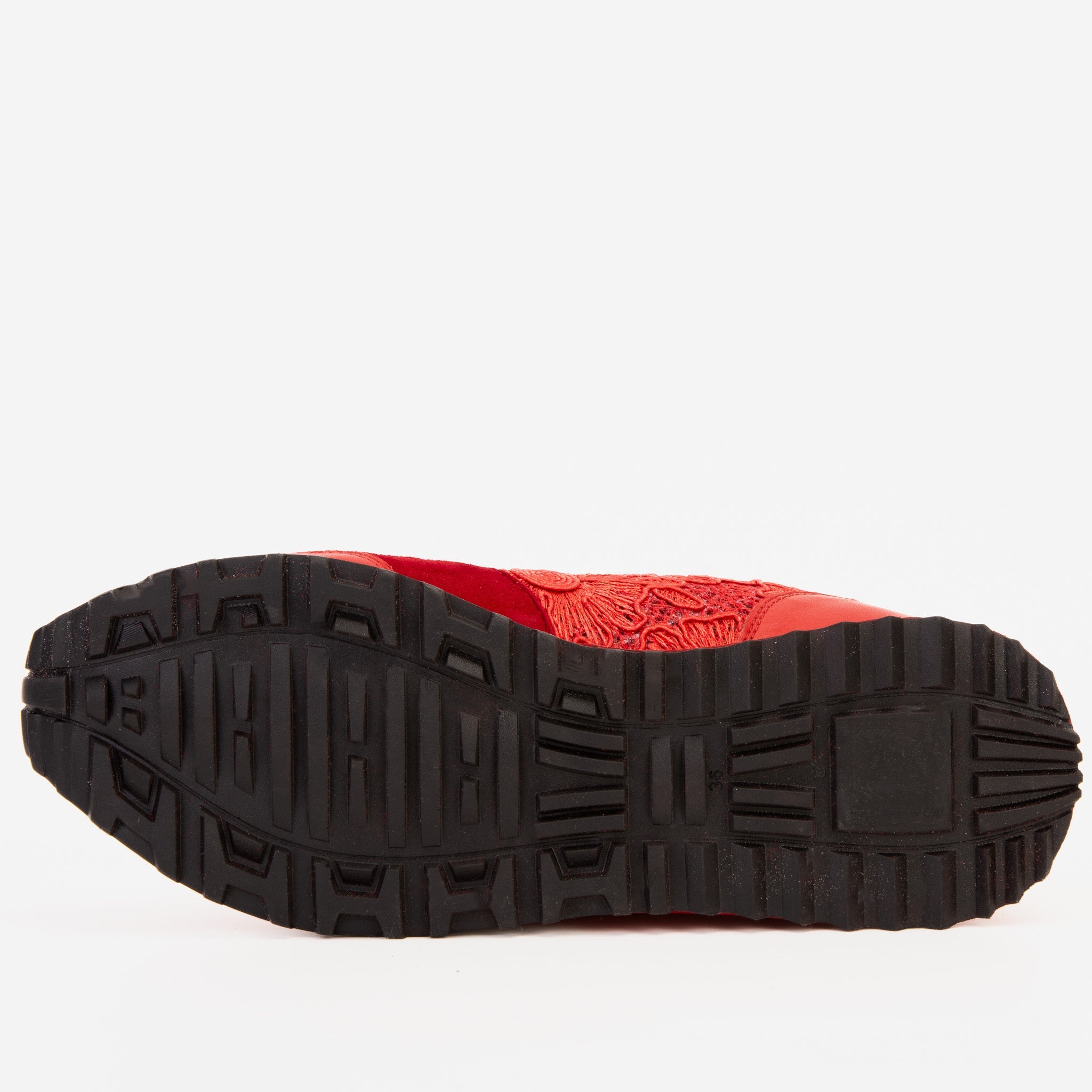 The Noir Red Leather Sneaker