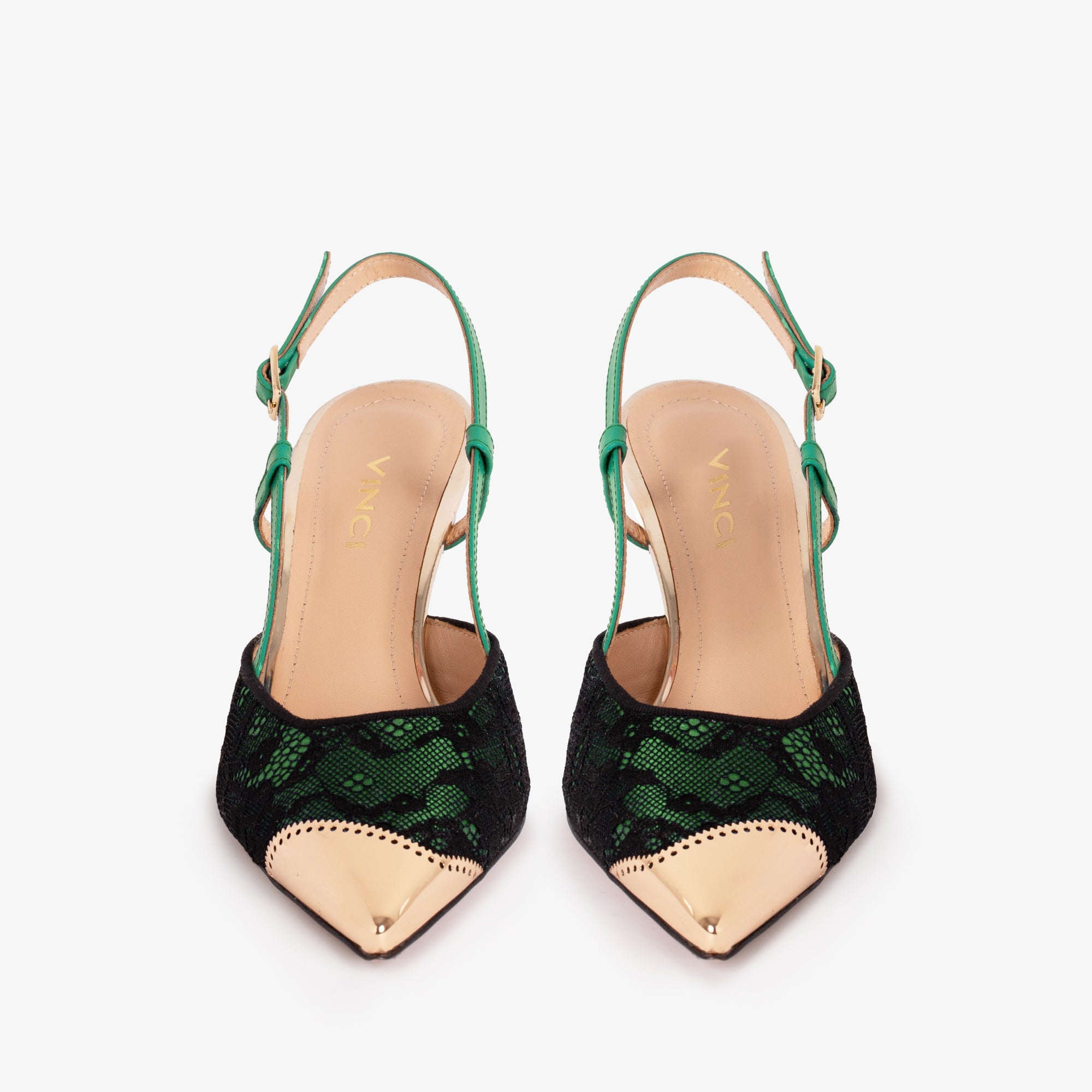 The Bali Green Leather Slingback Sandal