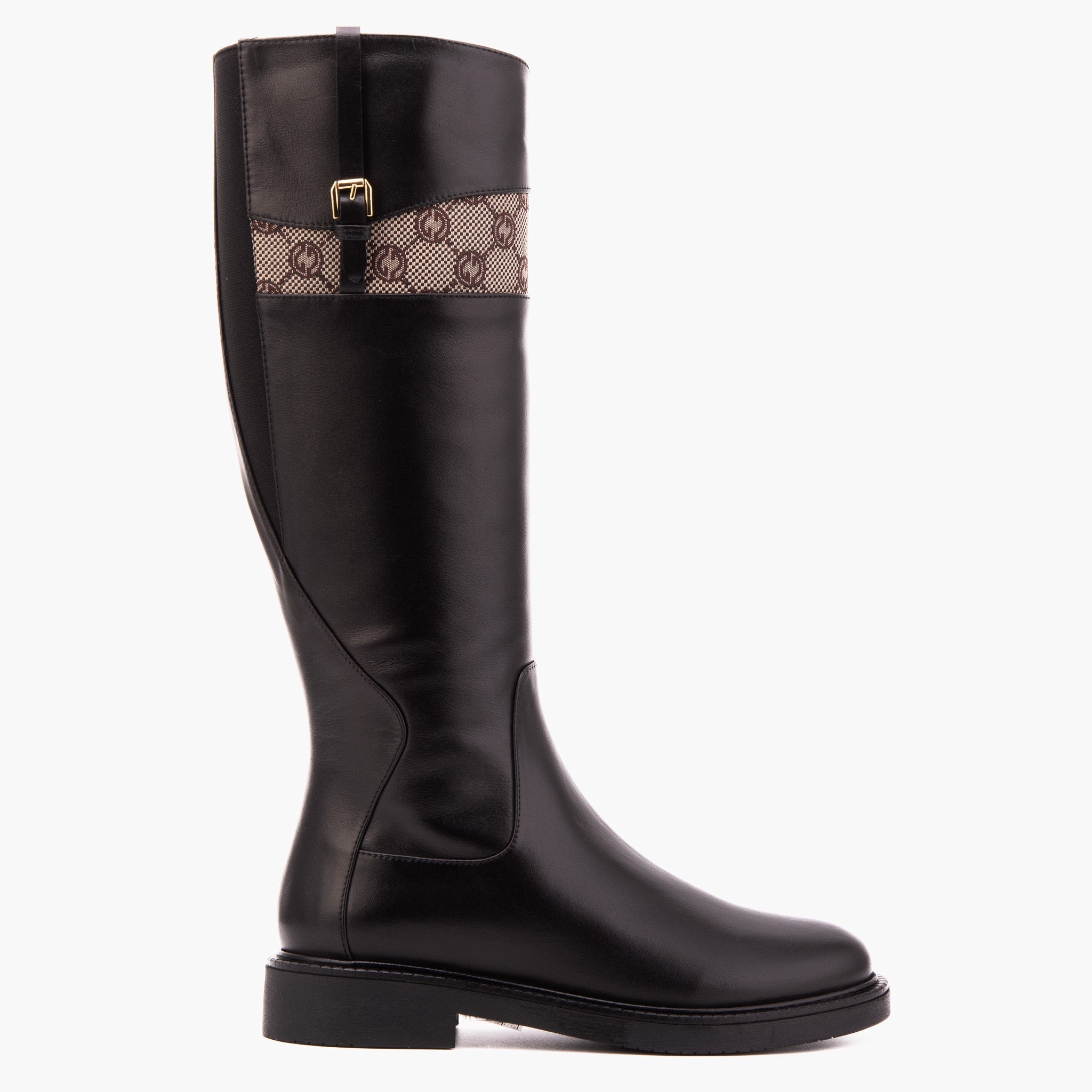 The Bellina Black Leather Women’s Knee-High Boot