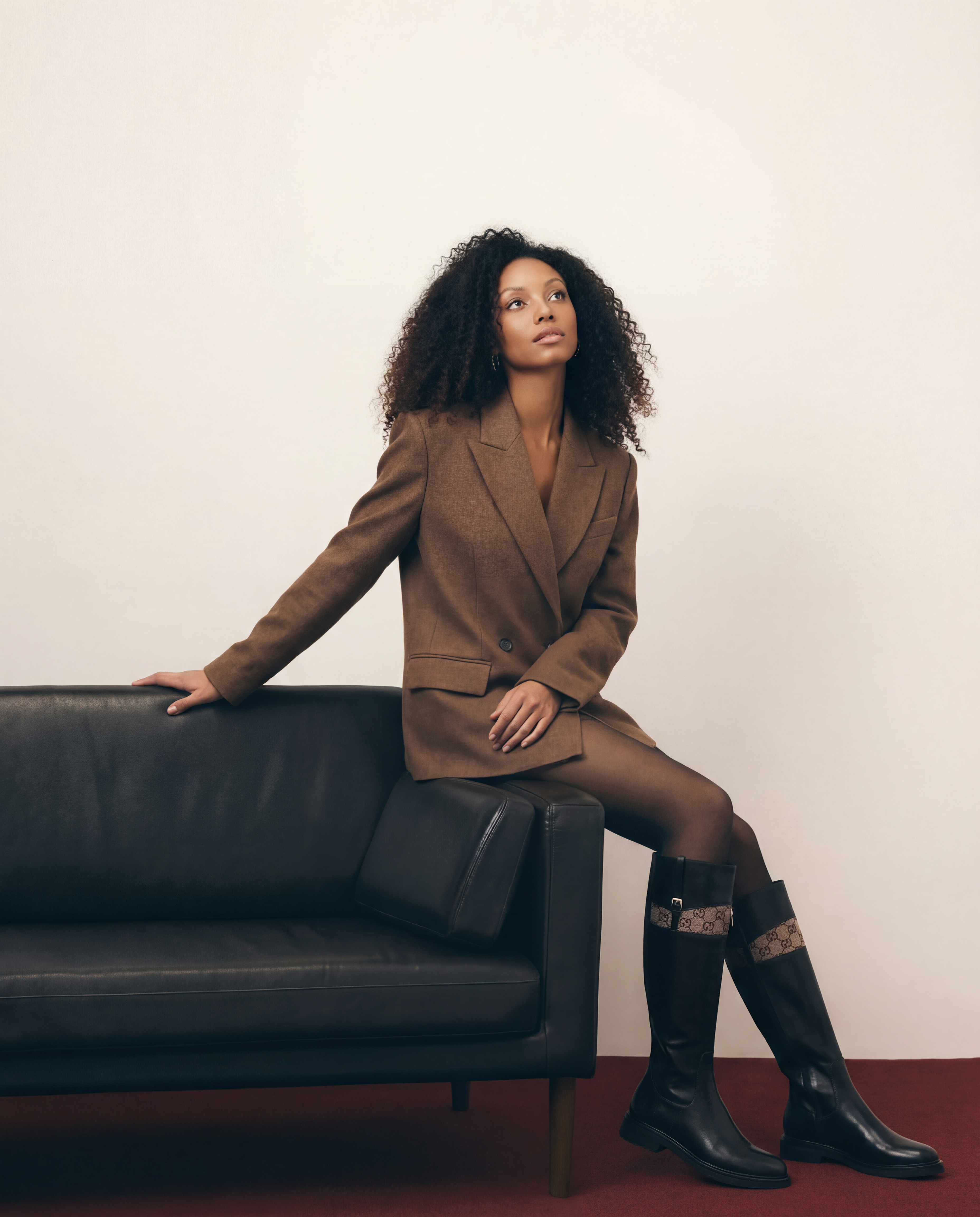 The Bellina Black Leather Women’s Knee-High Boot