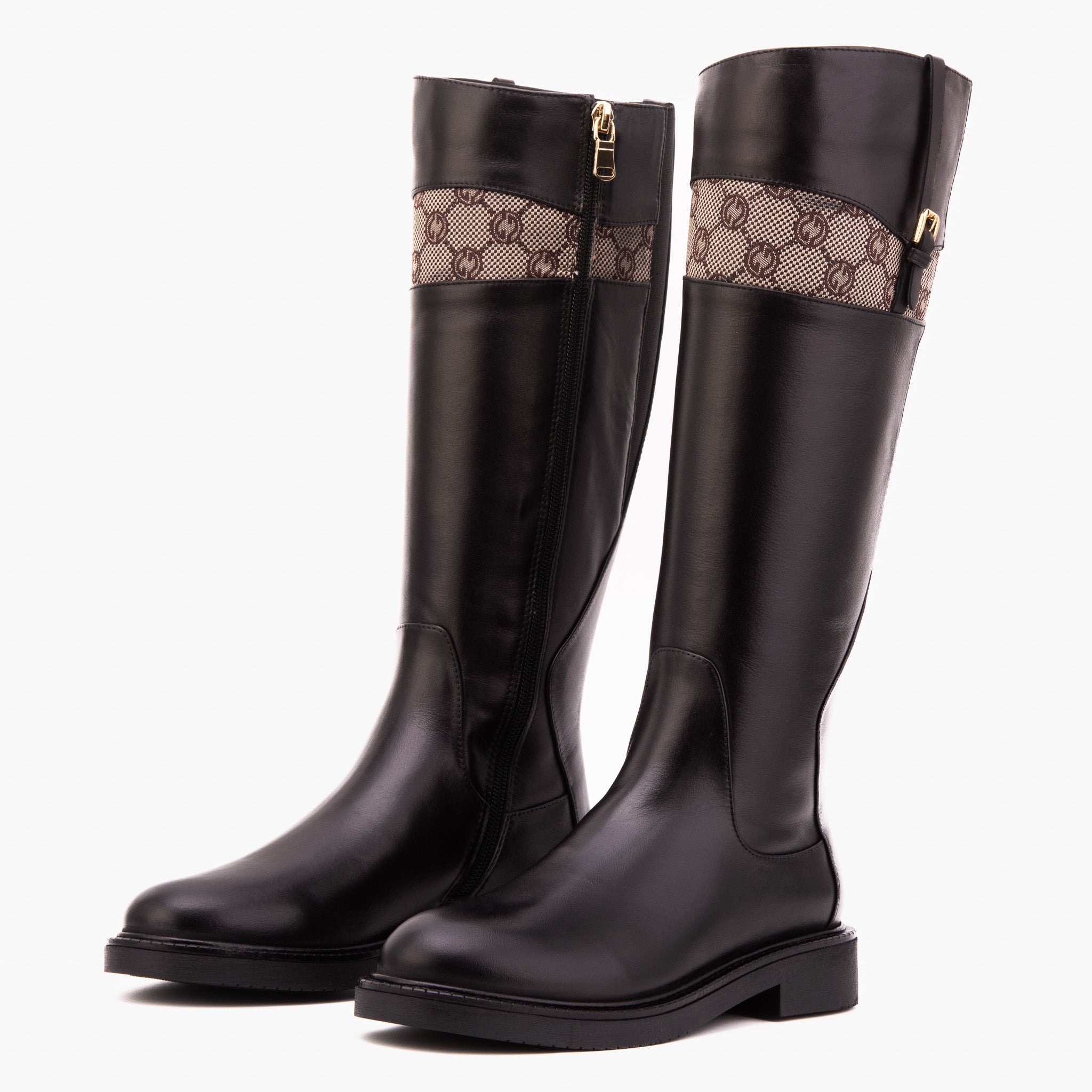 The Bellina Black Leather Women’s Knee-High Boot