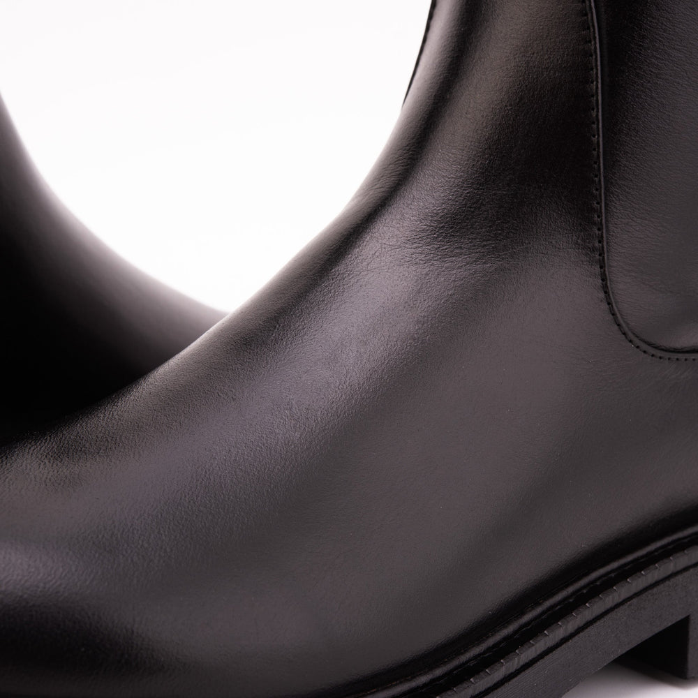 The Bellina Black Leather Women’s Knee-High Boot