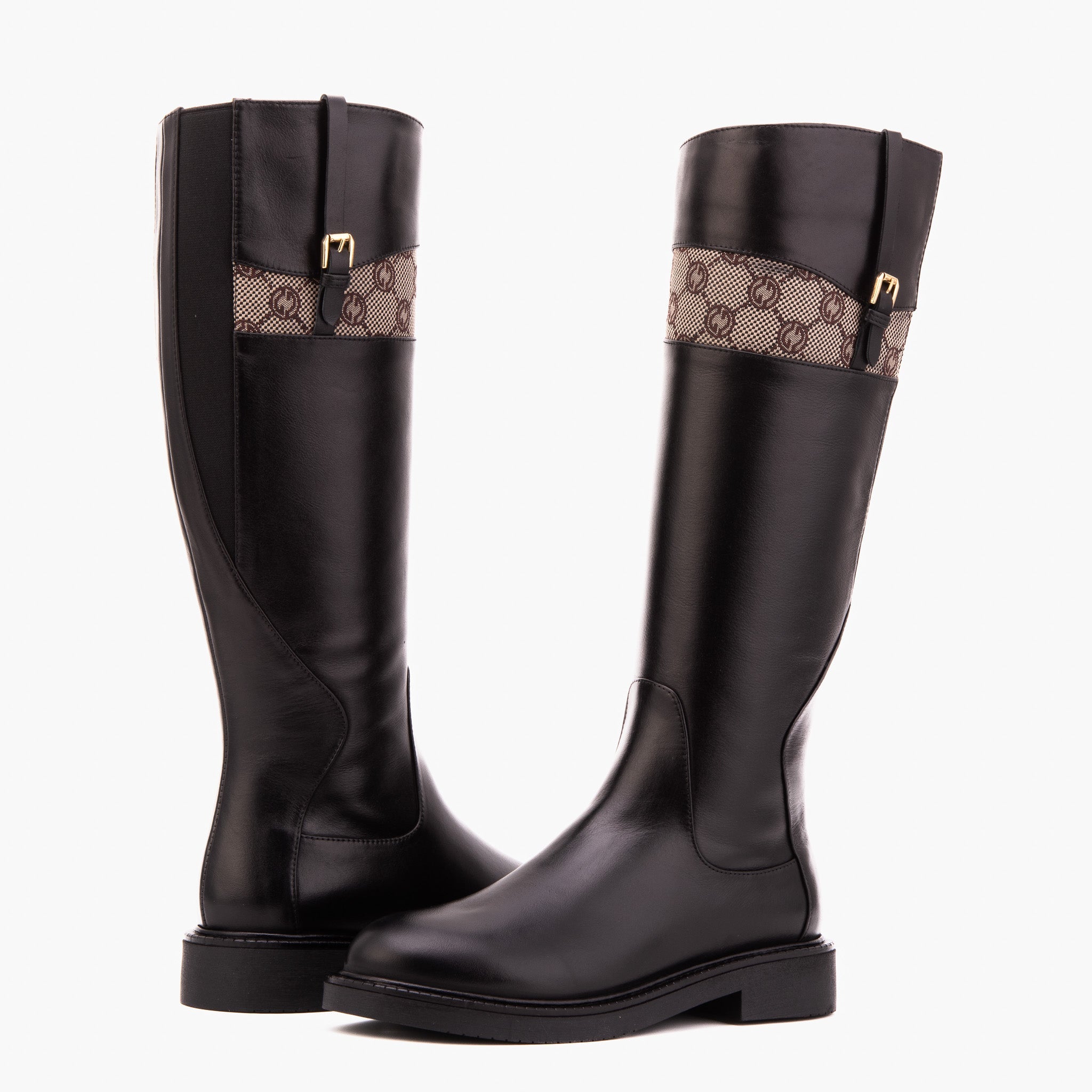 The Bellina Black Leather Women’s Knee-High Boot