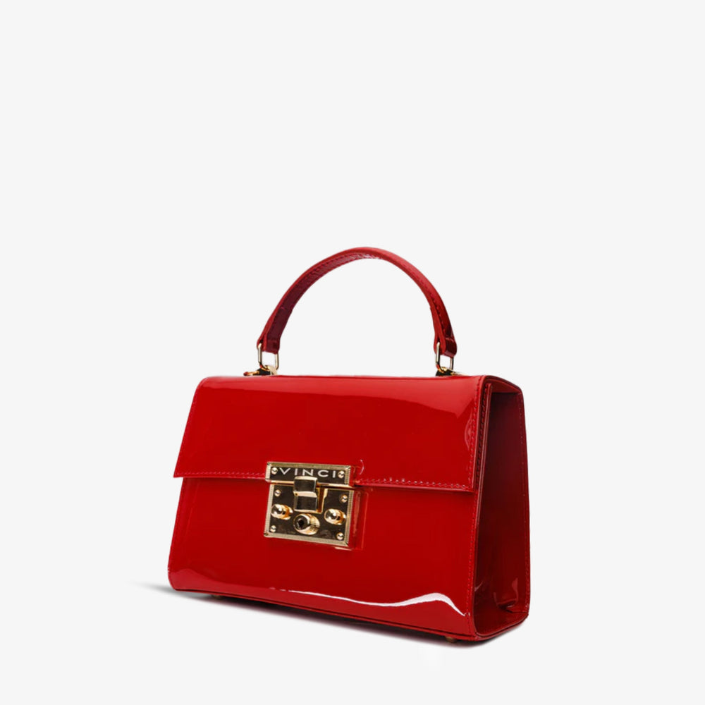 The Ege Red Patent Leather Handbag