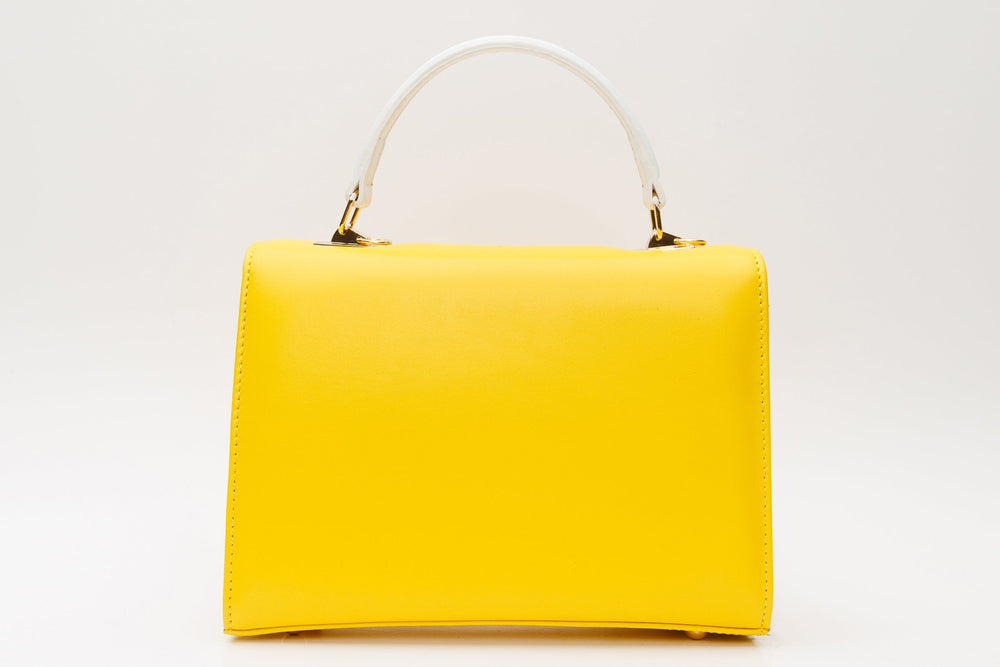 The Duffryn Yellow Leather Handbag
