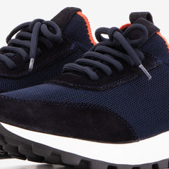 The Berlin Navy Suede Leather Sneaker