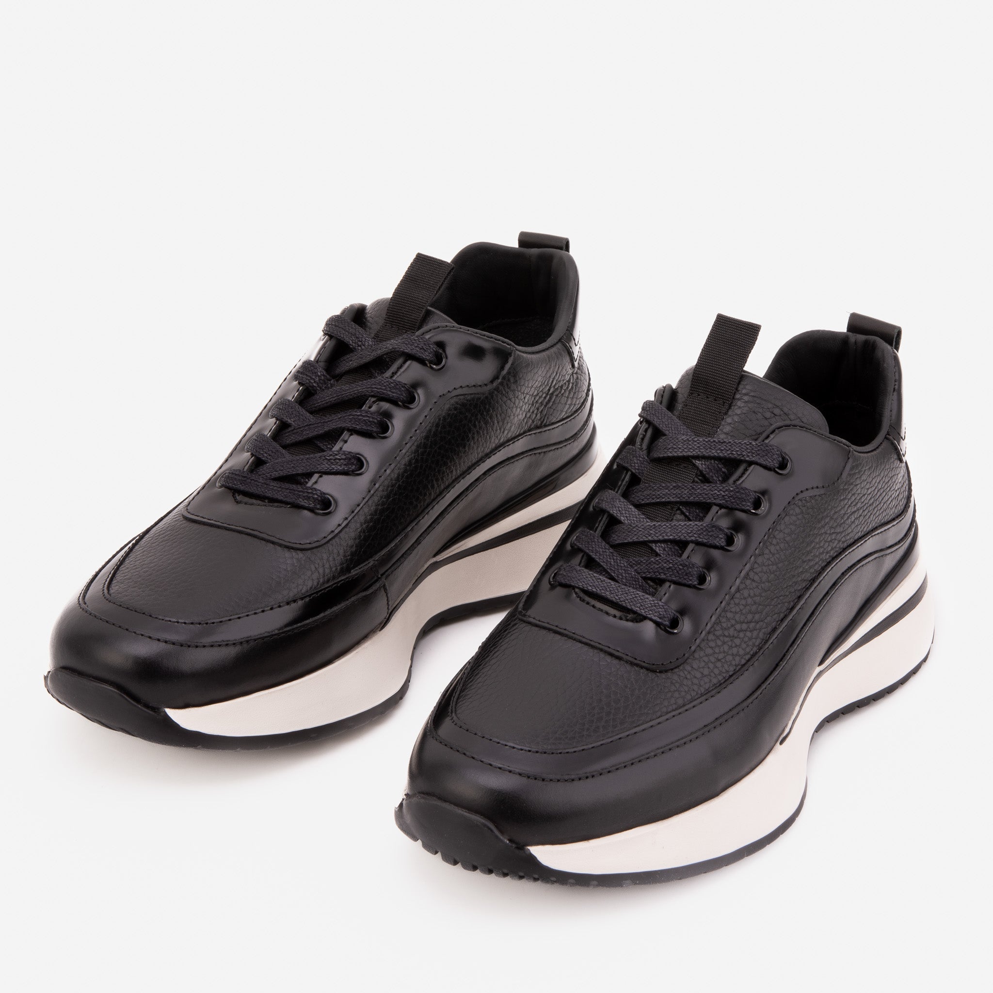 The Modena Black Leather Sneaker