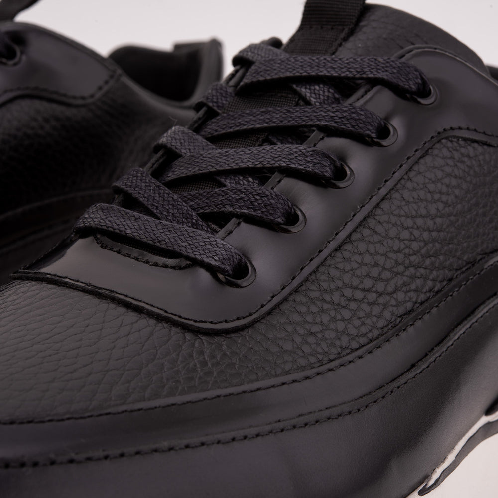 The Modena Black Leather Sneaker