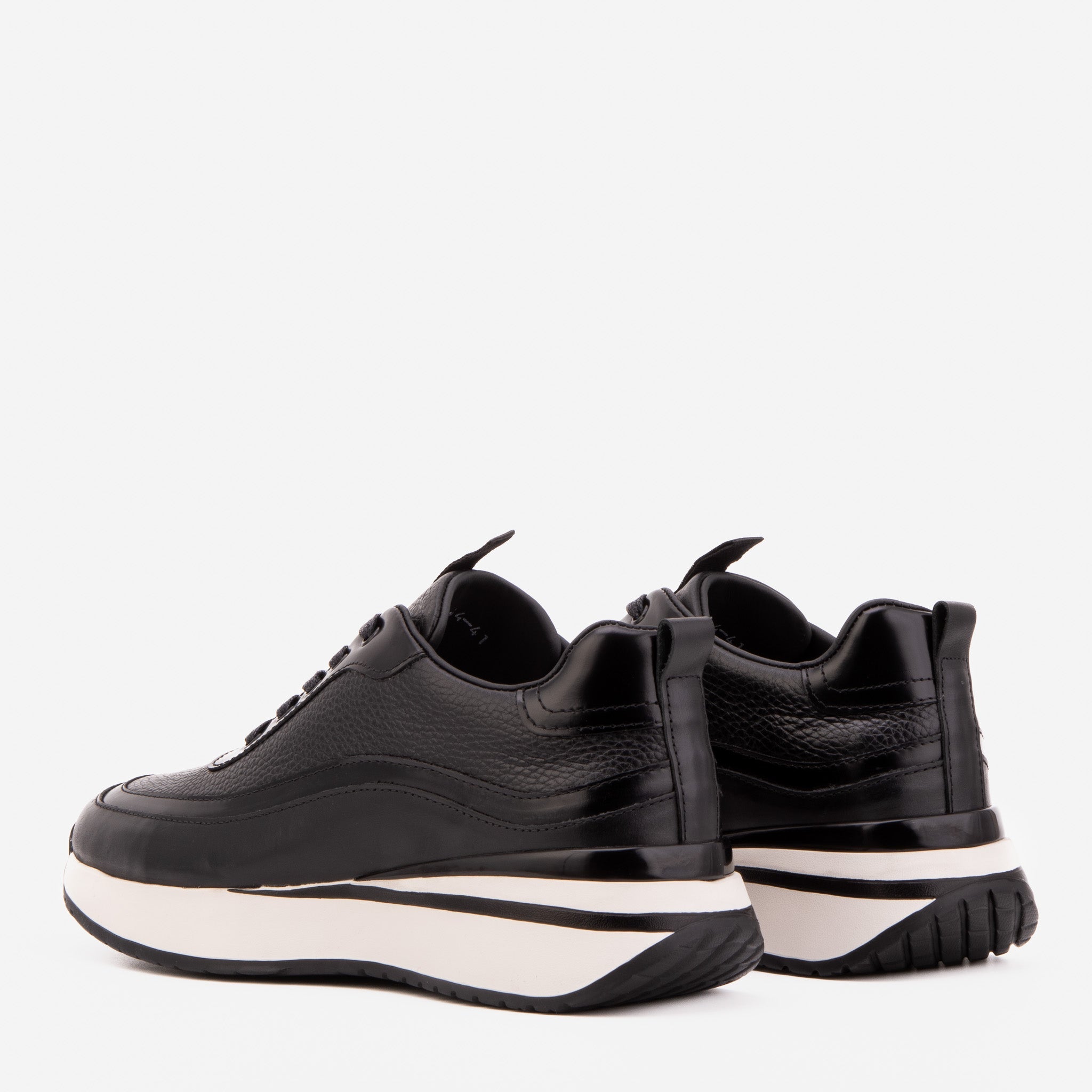 The Modena Black Leather Sneaker