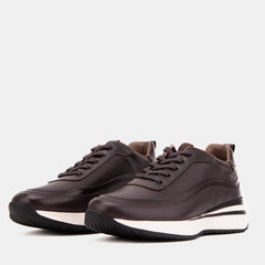 The Modena Brown Leather Sneaker