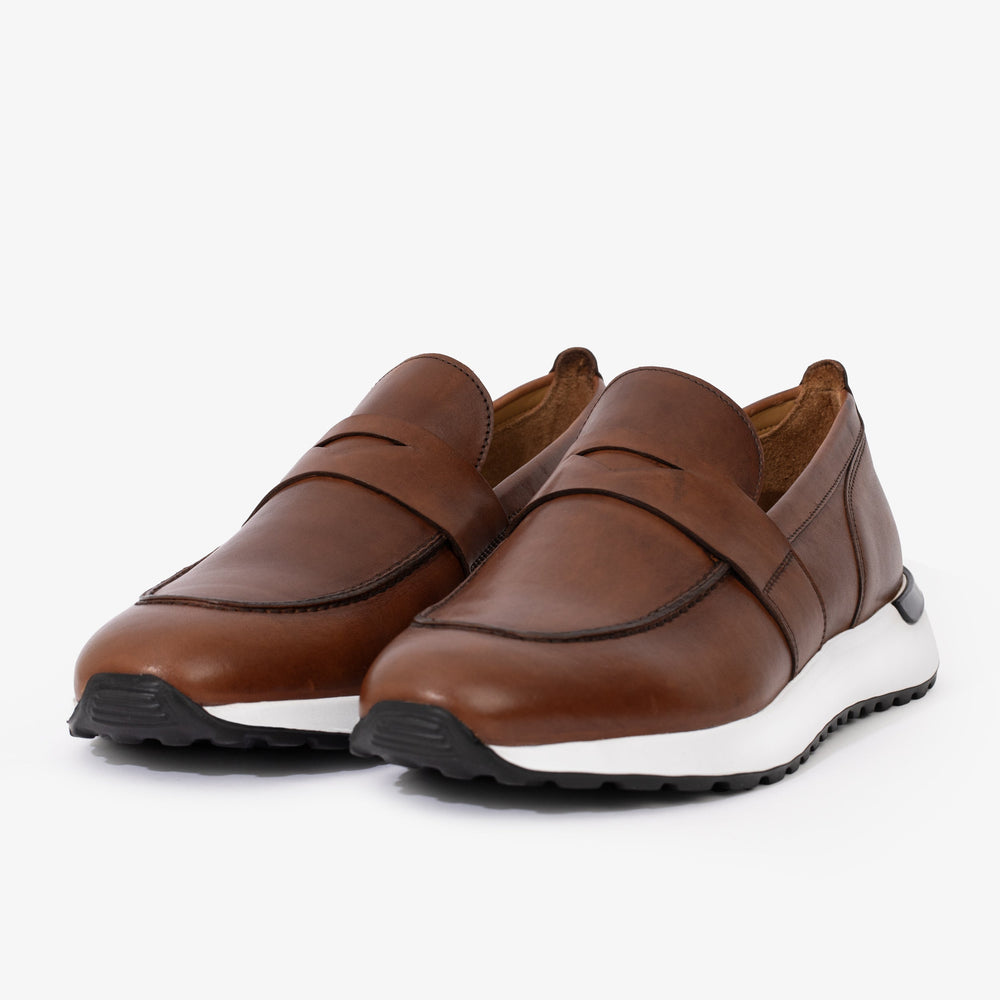 The Lara Tan Leather Sneaker