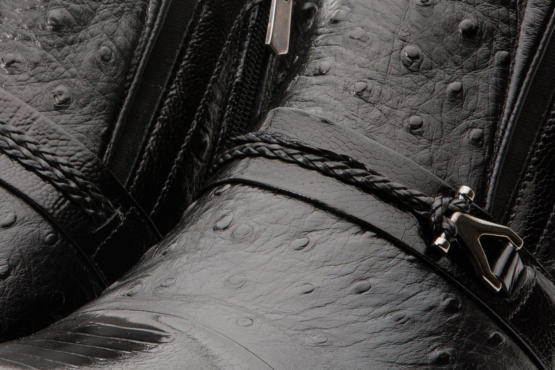 The Dallas Black Leather Bit Ankle Zip-Up Dress Boot