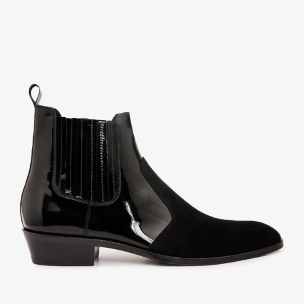 The Sorhag Black Suede Leather Dress Boot