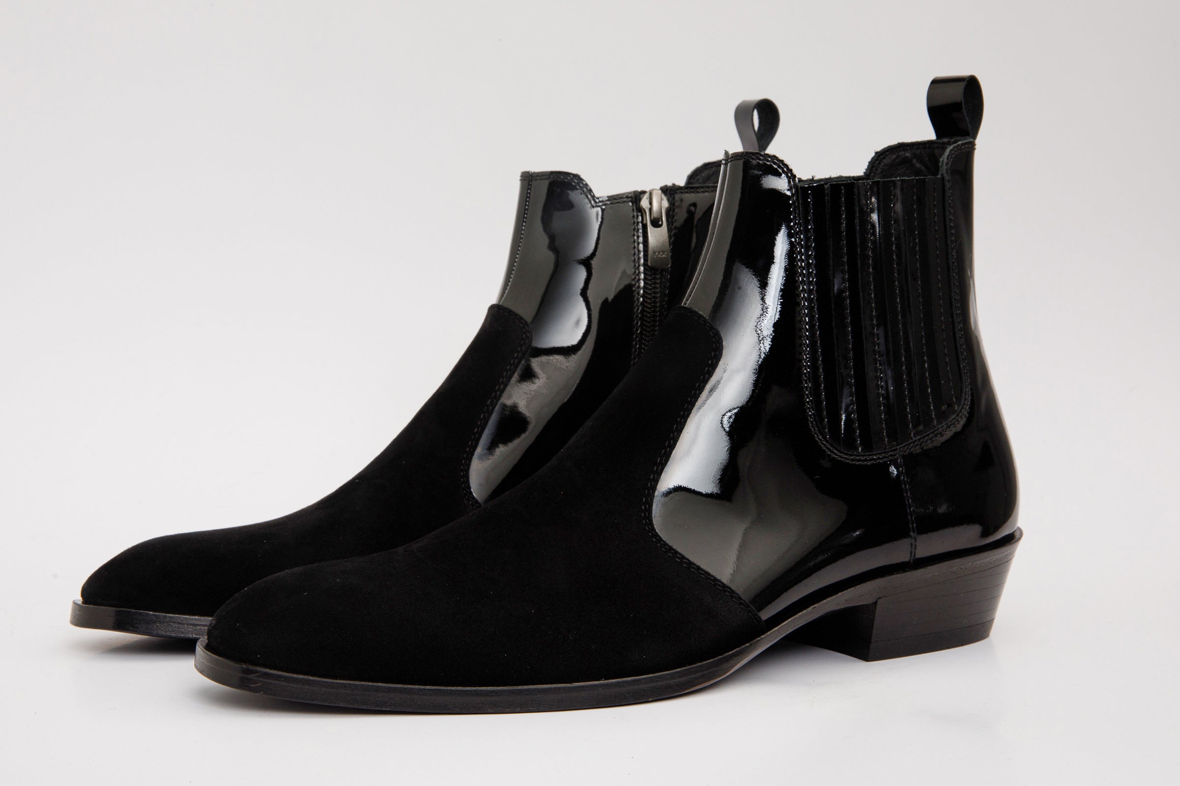 The Sorhag Black Suede Leather Dress Boot