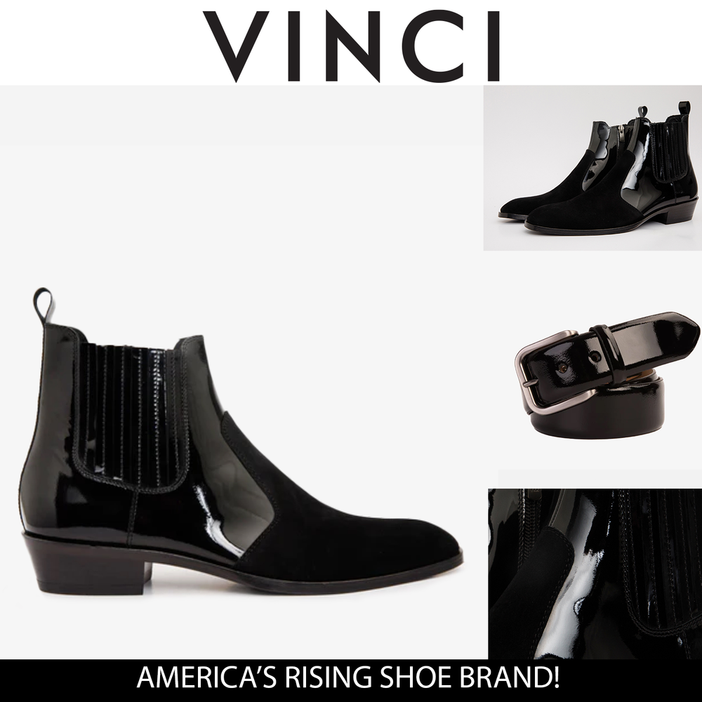 The Sorhag Black Suede Leather Dress Boot