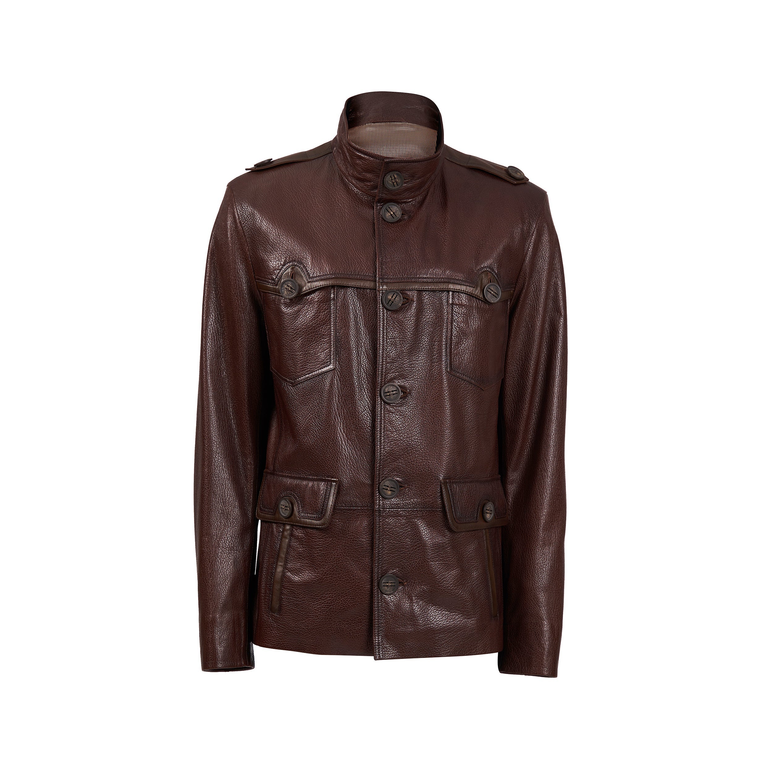 The Montclair Brown Leather Jacket