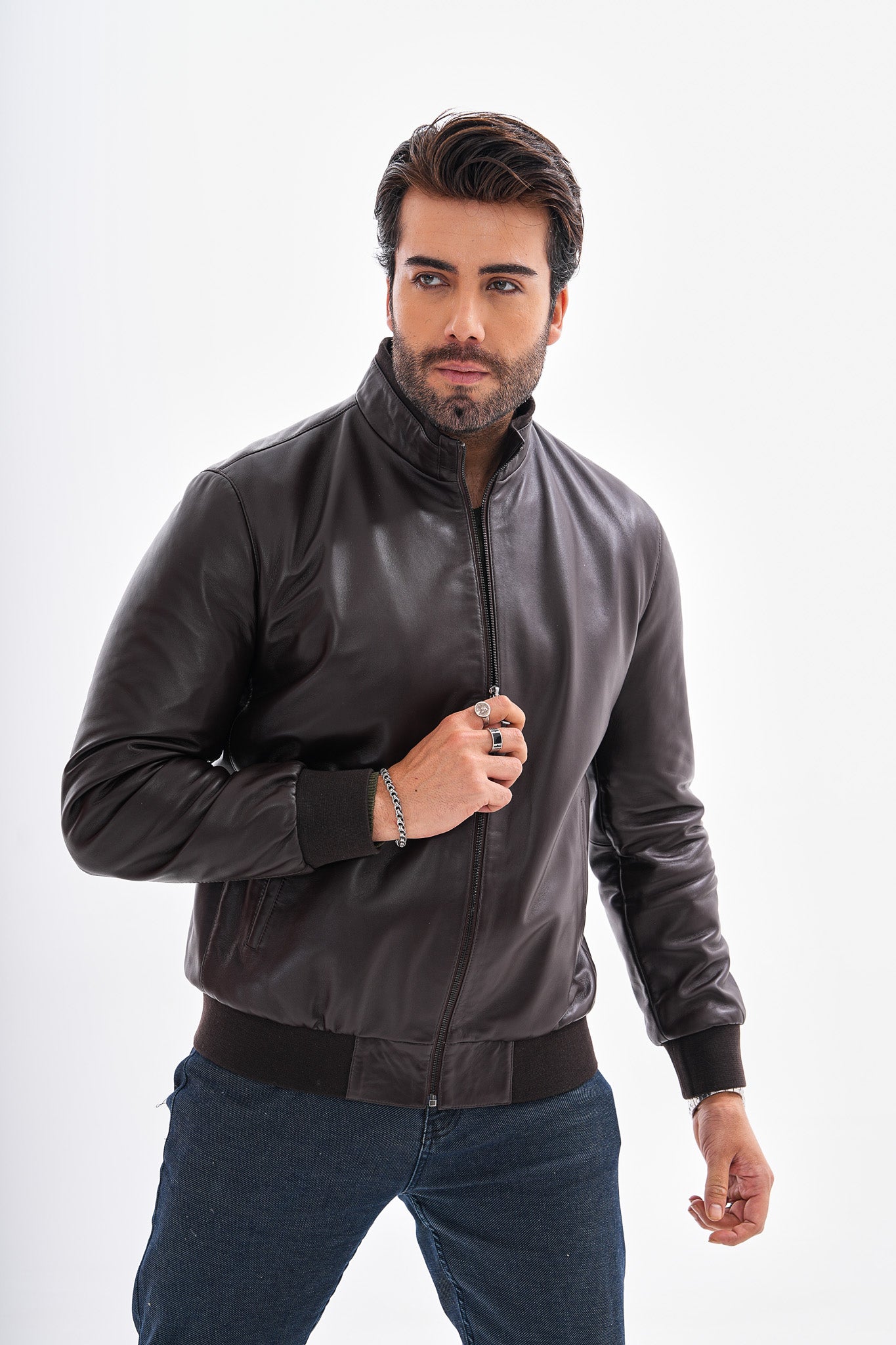 The Ardent Dark Brown Lambskin Leather Jacket
