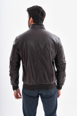 The Ardent Dark Brown Lambskin Leather Jacket