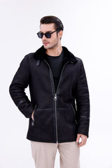 The Varese Black Shearling Jacket