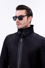 The Varese Black Shearling Jacket