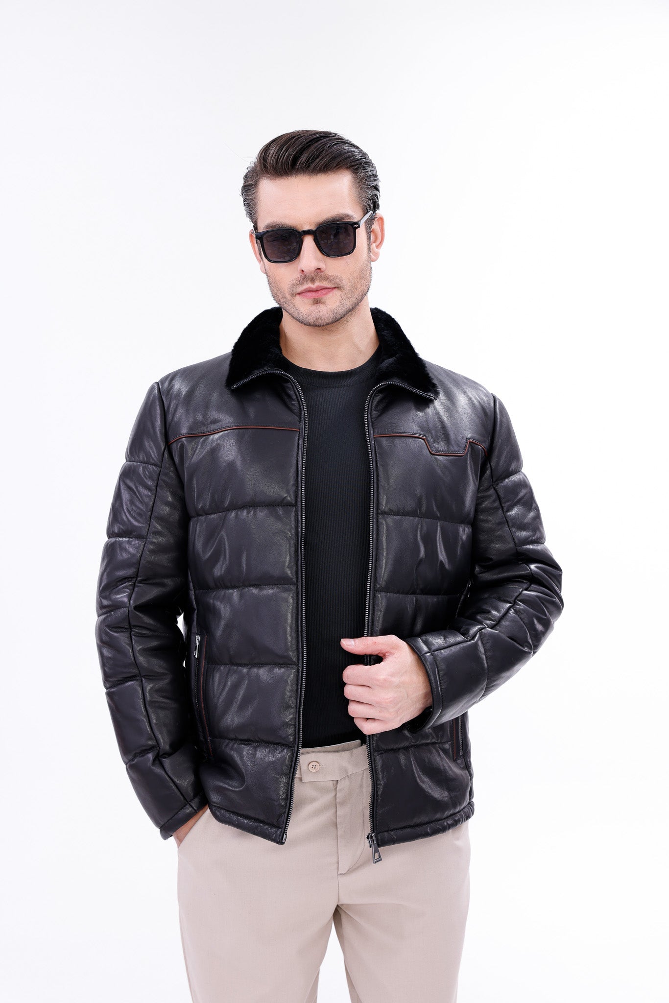 The Valtina Black Shearling Jacket