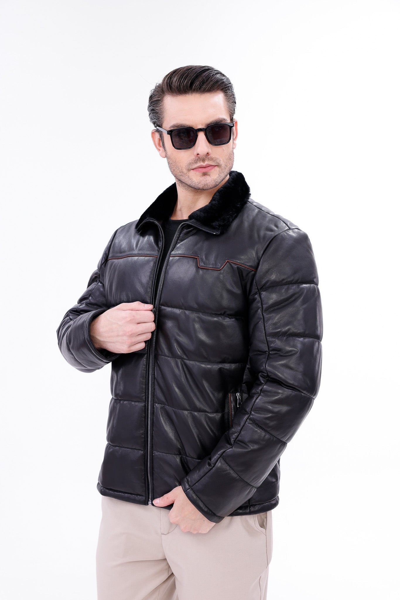 The Valtina Black Shearling Jacket