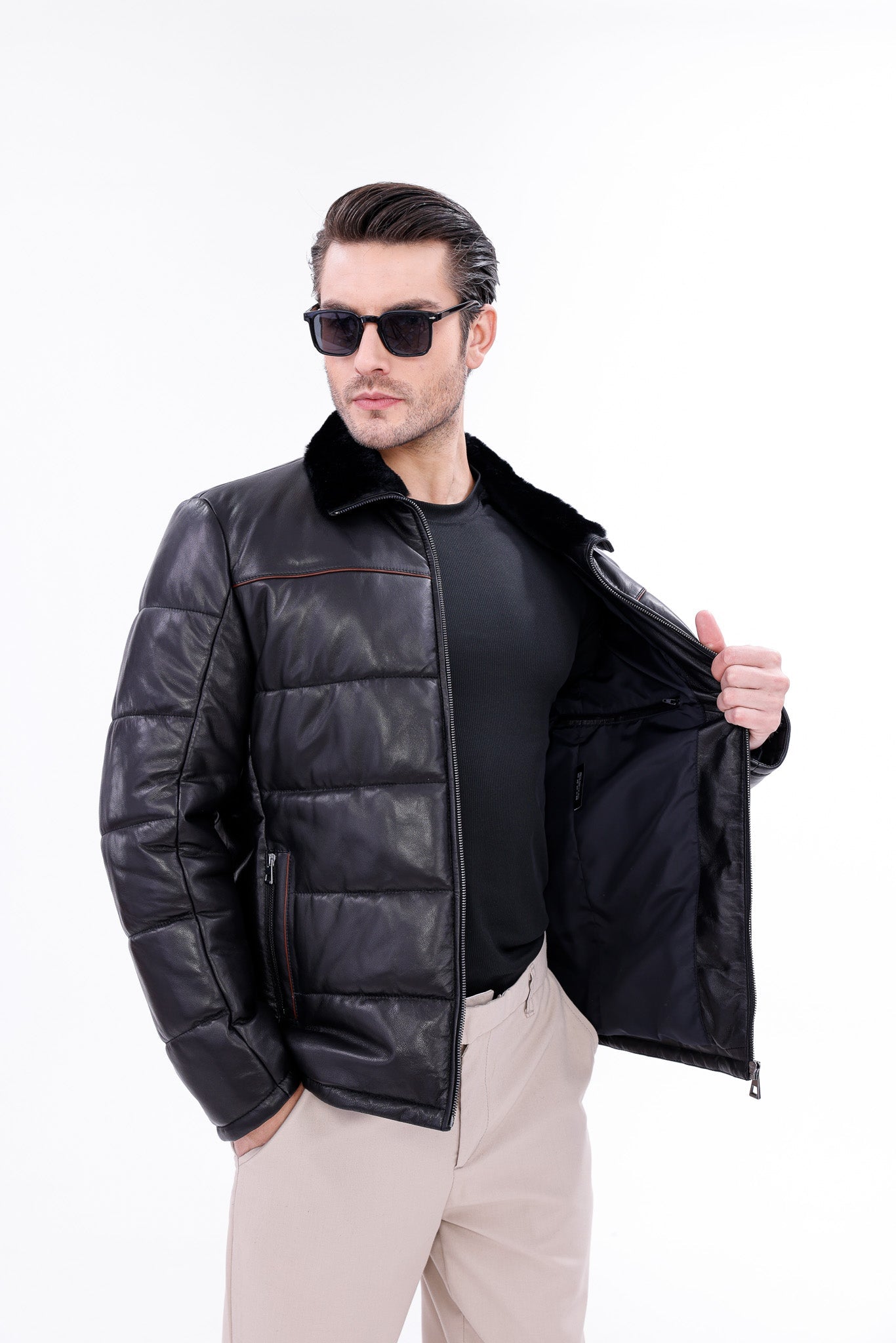 The Valtina Black Shearling Jacket