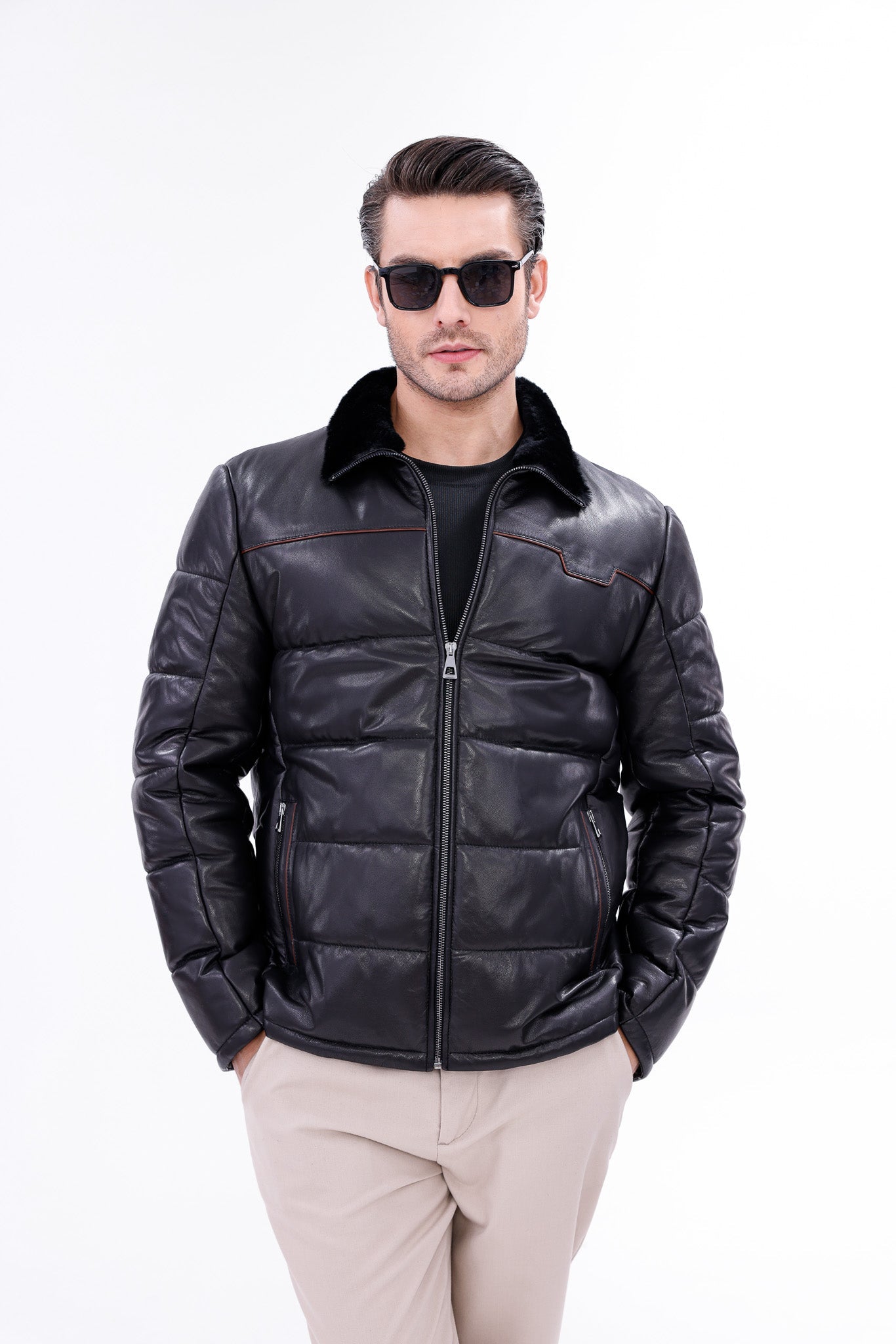 The Valtina Black Shearling Jacket