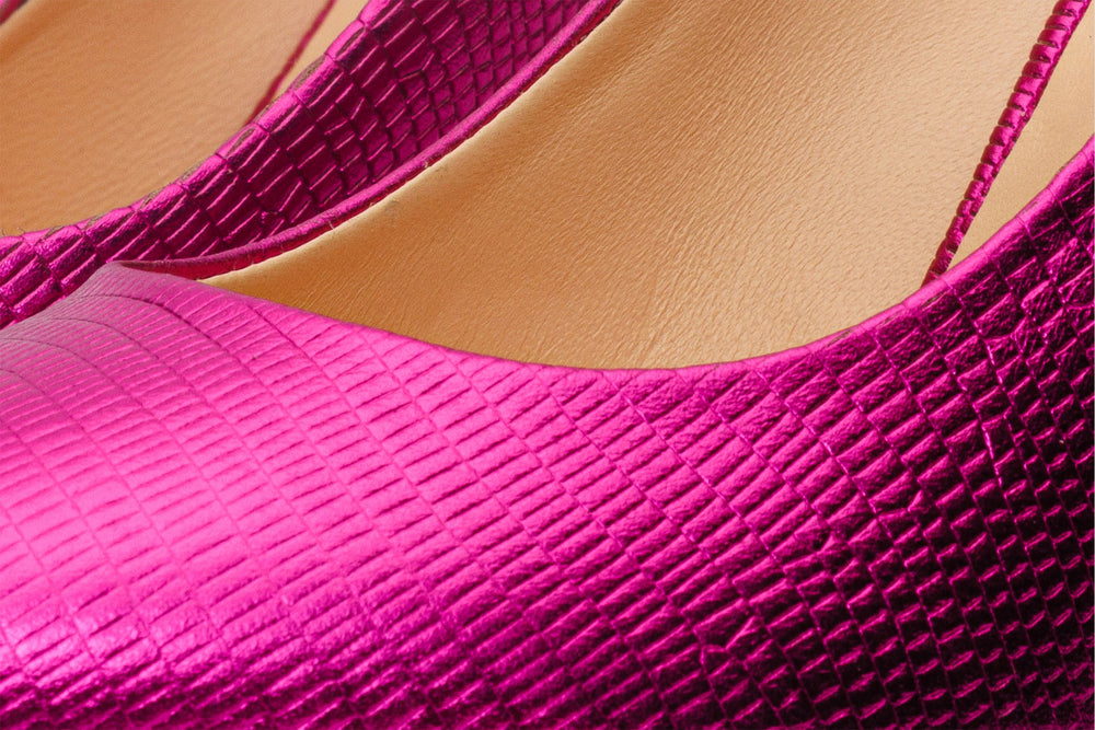 The Maple Fuchsia Leather Pump Fuchsia Sole Shoe