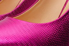 The Maple Fuchsia Leather Pump Fuchsia Sole Shoe