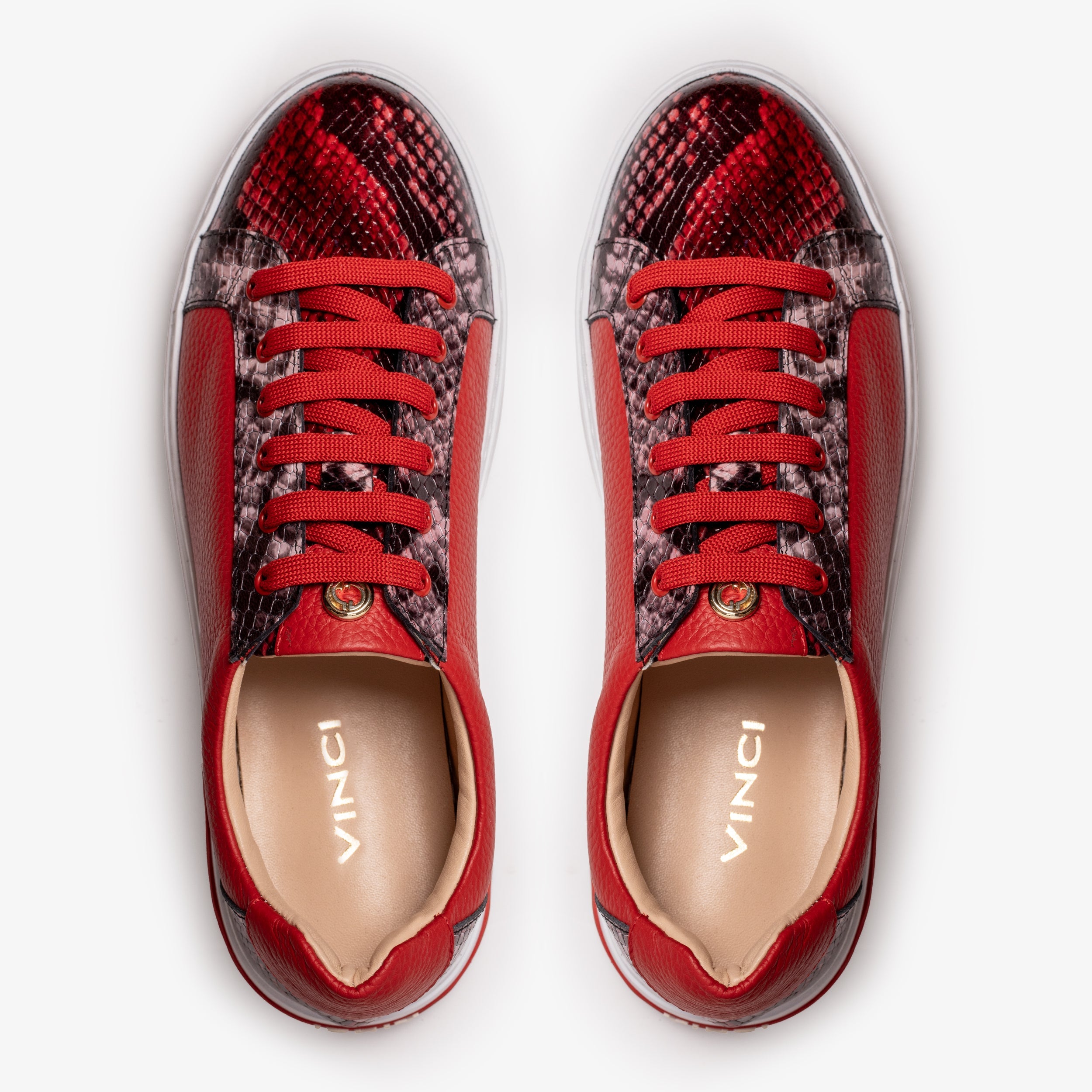 The Burano Red Leather Sneaker