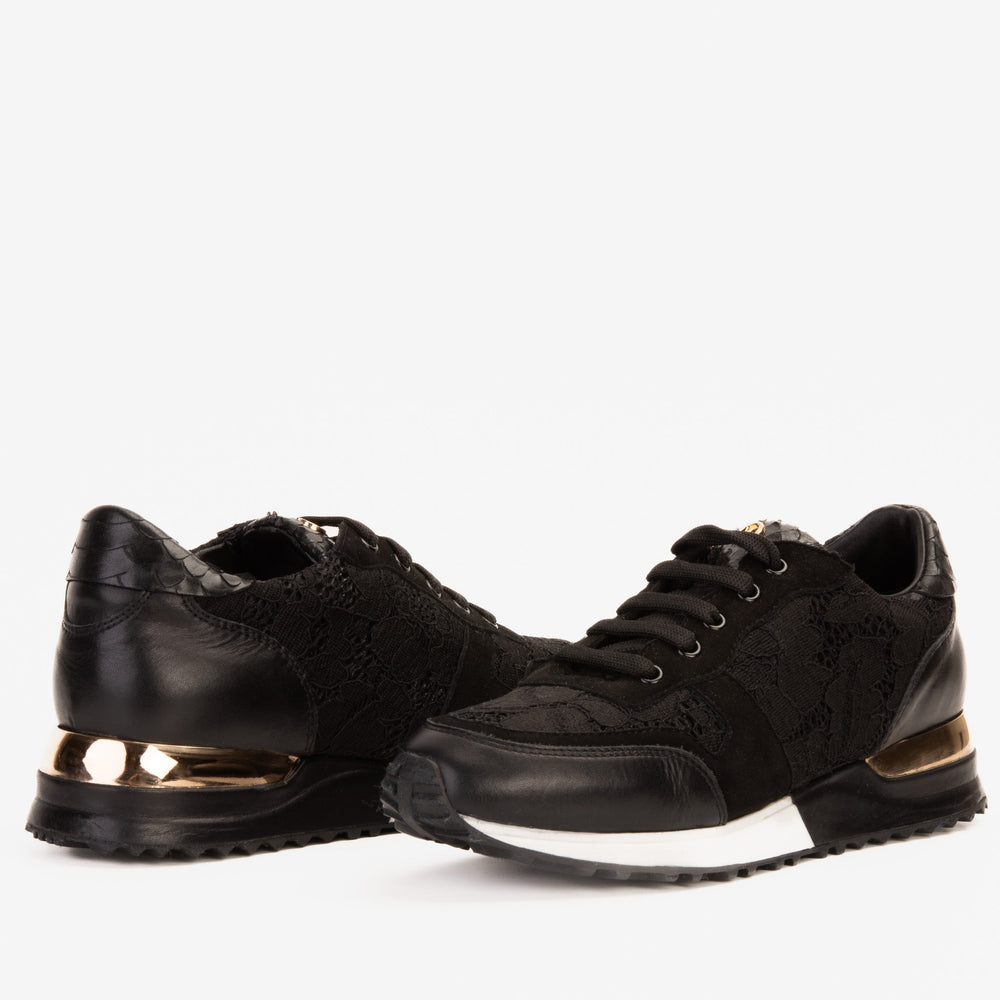 The Noir Black Leather Sneaker