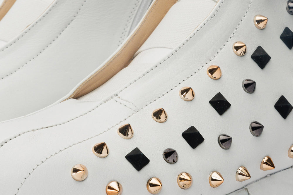 The Infanta High-Top White Spike Leather Sneaker Limited Edition