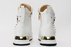 The Infanta High-Top White Spike Leather Sneaker Limited Edition