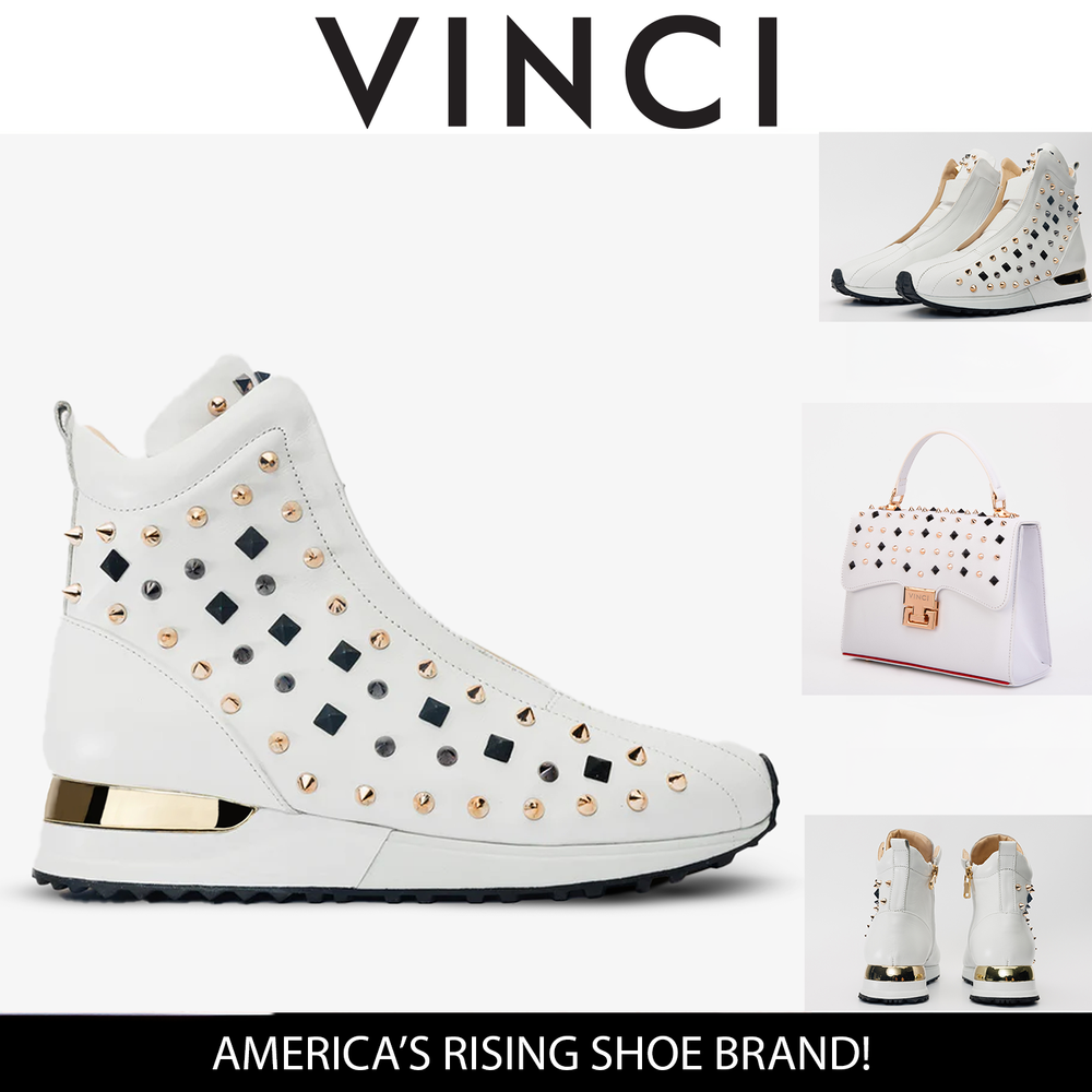 The Infanta High-Top White Spike Leather Sneaker Limited Edition