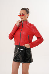 The Elvaris Reversible Red Leather Jacket