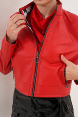 The Elvaris Reversible Red Leather Jacket