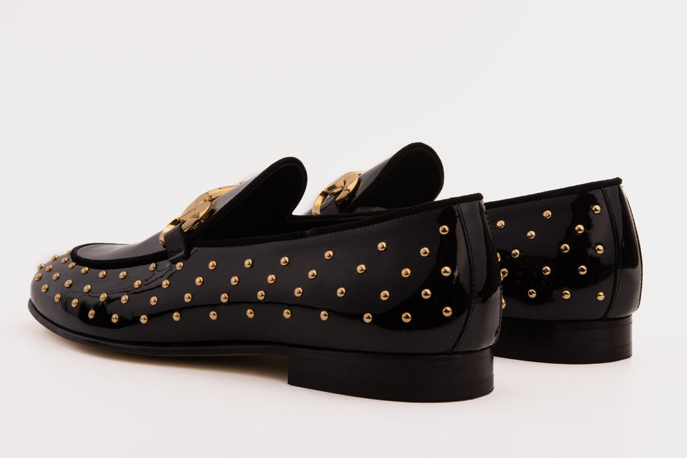 The Jupiter  Shoe Black Spike Leather  Bit Dress Loafer Limited Edition  Shoe