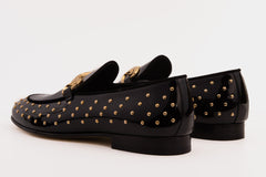 The Jupiter  Shoe Black Spike Leather  Bit Dress Loafer Limited Edition  Shoe