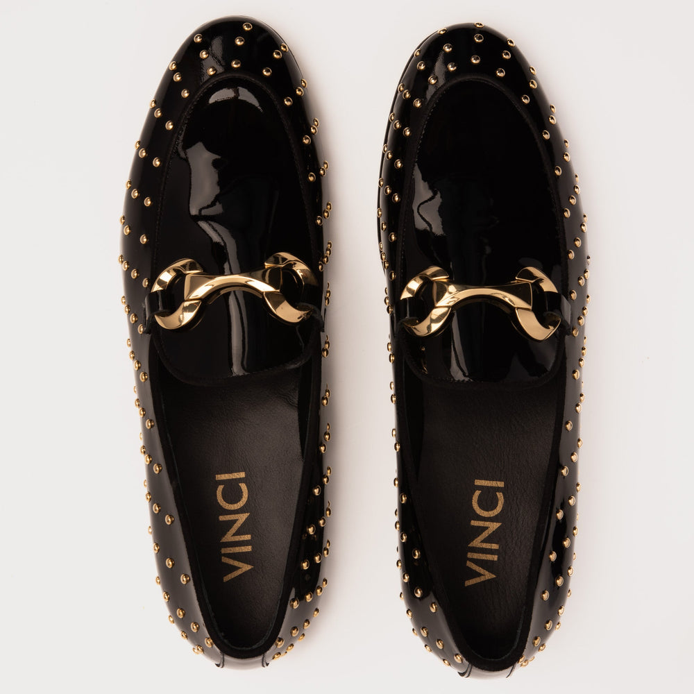 The Jupiter  Shoe Black Spike Leather  Bit Dress Loafer Limited Edition  Shoe
