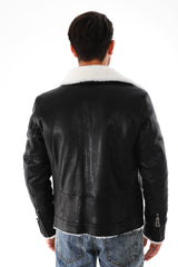 The Cortina Black Shearling Leather Jacket