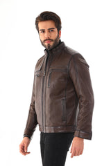The Rossi Dark Brown Leather Jacket