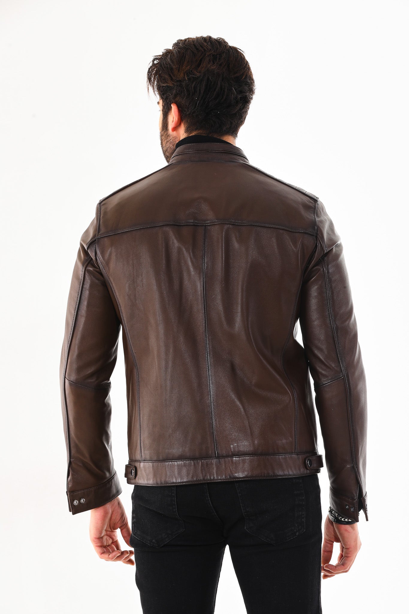 The Rossi Dark Brown Leather Jacket