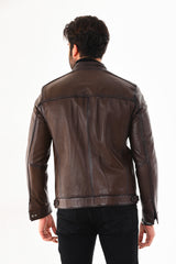 The Rossi Dark Brown Leather Jacket